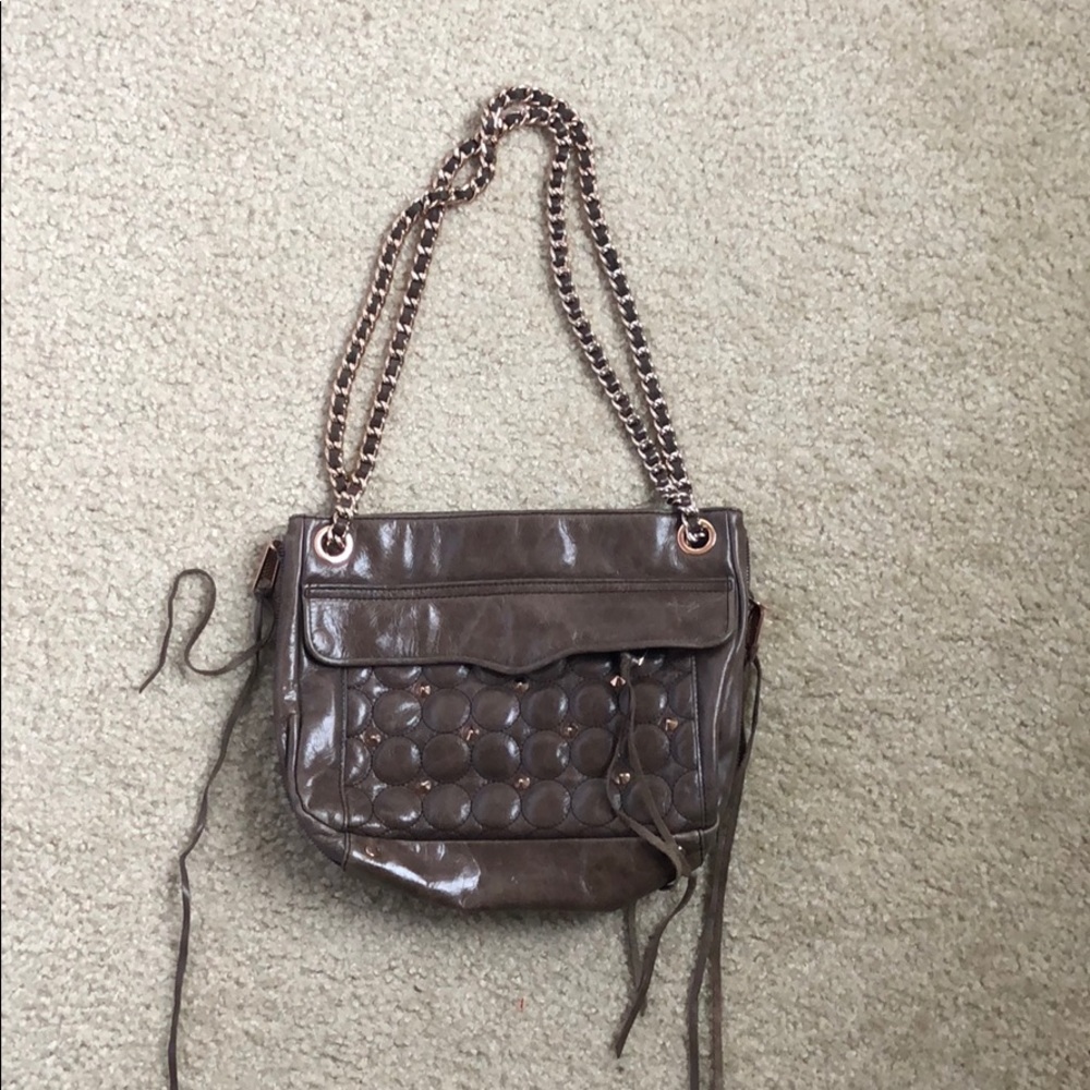 Rose gold studded Rebecca Minkoff bag
